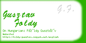 gusztav foldy business card